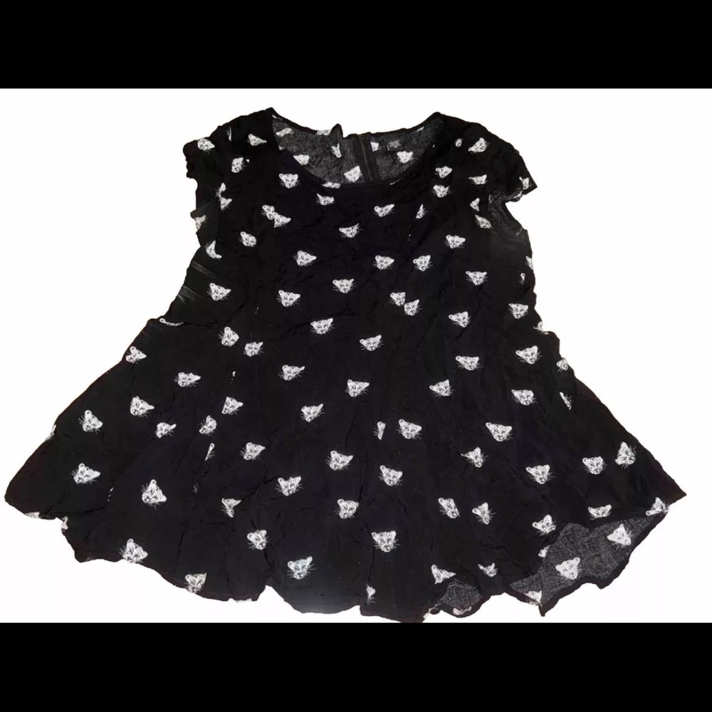 Torrid Black Tiger Print Tunic Top Plus Size 00